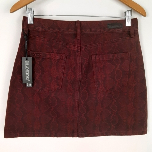 Blank NYC | Snakeskin Print Denim Skirt - Picture 3 of 7